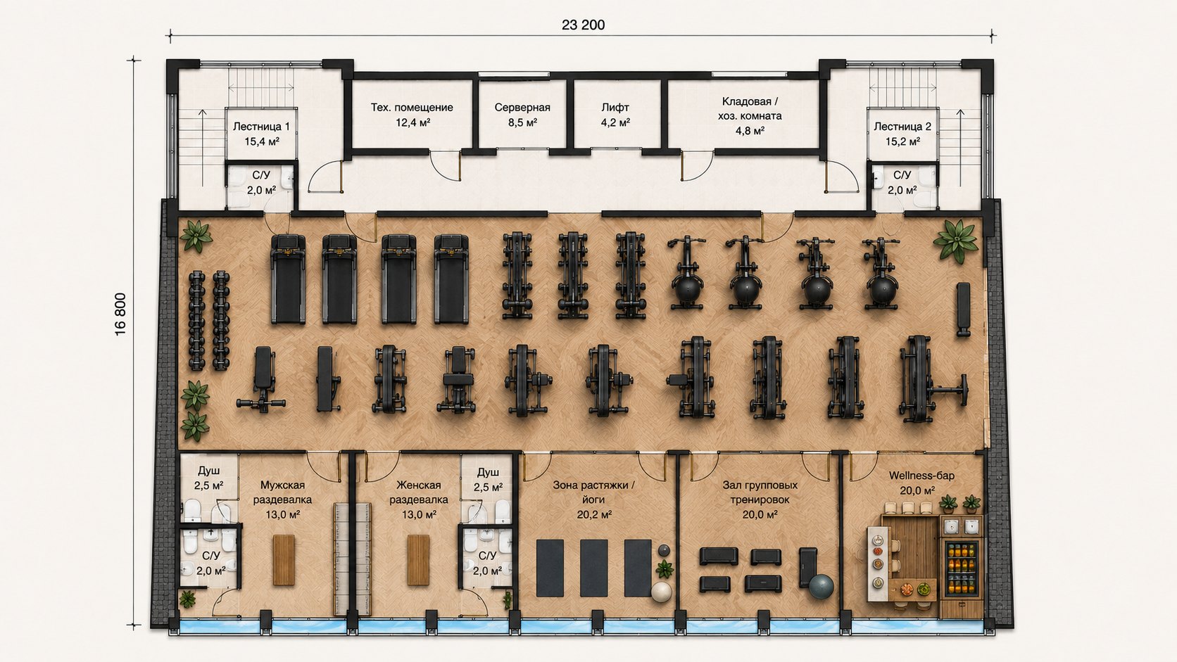 Fitness floor plan