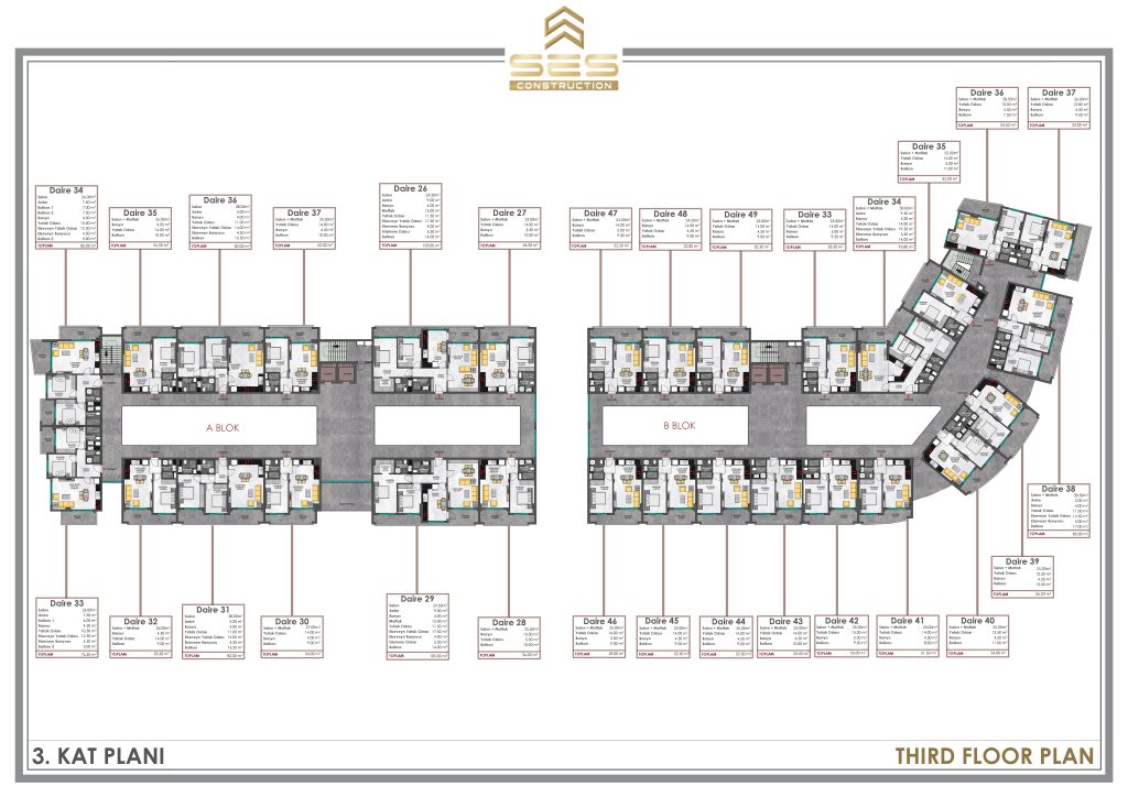 3.kat planı